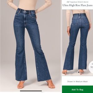 Abercrombie ultra high rise flare jeans size 26